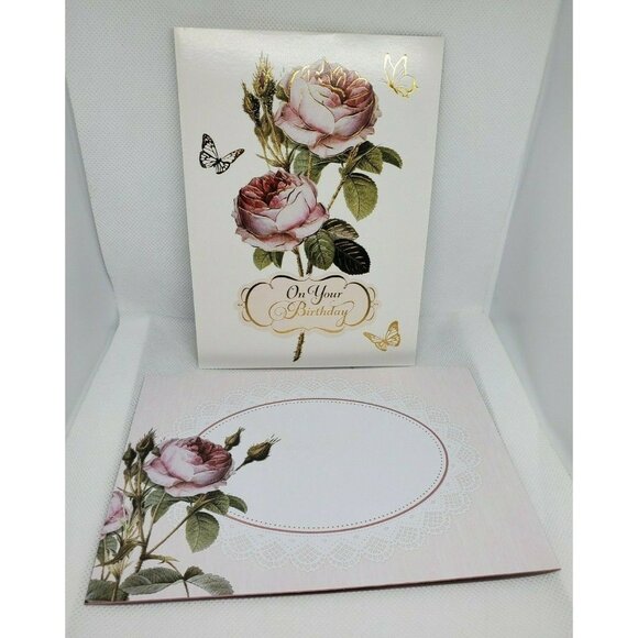 Thoughts And Inspirations Burgundy On Your Birthday Greeting Card With Envelope - Picture 1 of 9